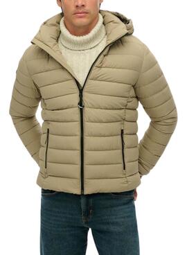 Chaqueta acolchada Superdry Fuji beige para hombre