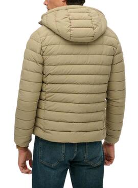 Chaqueta acolchada Superdry Fuji beige para hombre