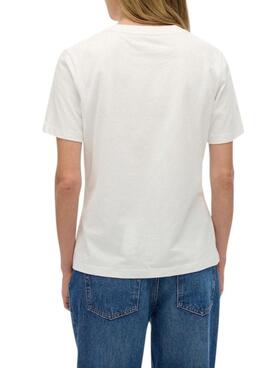 T-shirt Superdry Essential logo blanc pour femme