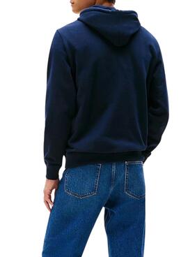 Sweat à capuche Tommy Jeans Flag bleu marine pour homme