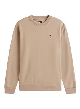 Maillot Tommy Jeans Crew beige pour homme