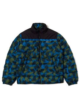 Veste lacoste camouflage bleu sale