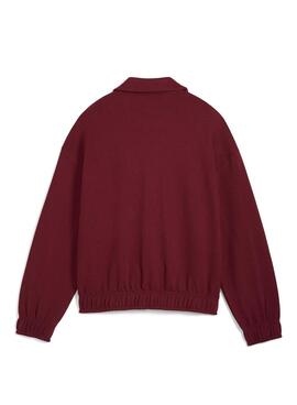Veste de sport Puma T7 Relaxed bordeaux pour femme