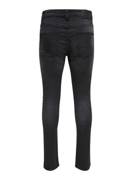 Pantalon en jean noir Only and Sons Loom pour homme.