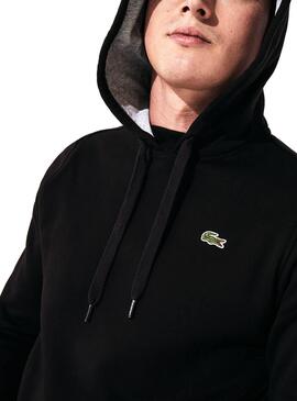 Sweat Lacoste Sport Capot Noir Pour Homme