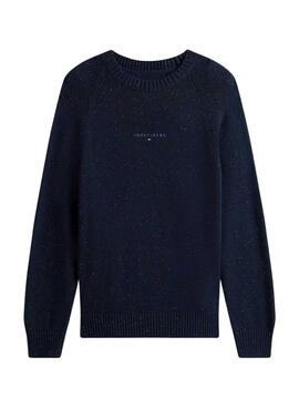 Maillot Tommy Jeans Slim Linear Logo bleu marine pour homme