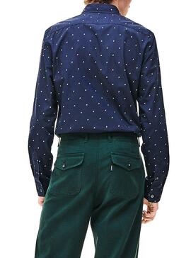 Chemise Lacoste Imprimé Marine Pour Homme