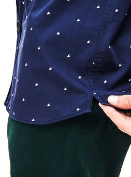 Chemise Lacoste Imprimé Marine Pour Homme