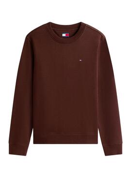 Sweat à capuche Tommy Jeans Flag marron pour femme