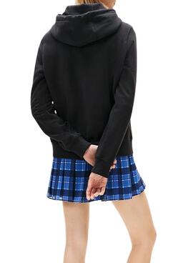 Sweat à capuche Tommy Jeans Logo noir pour femme