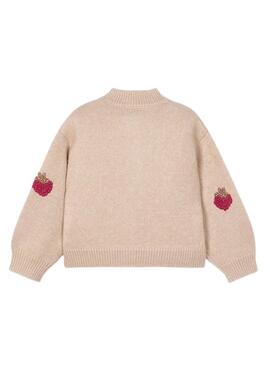 Veste Mayoral tricot fantaisie beige pour fille