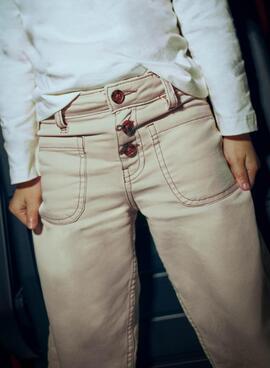 Pantalon Mayoral en serge beige pour fille
