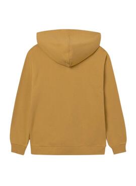 Sweat à capuche moutarde Mayoral pour garçon.