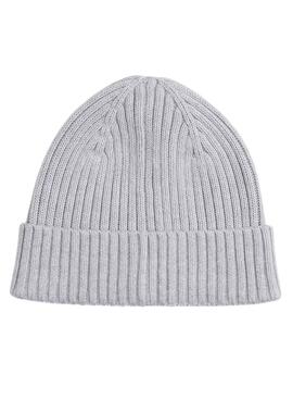 Bonnet en tricot Tommy Jeans Heritage avec logo gris pour femme