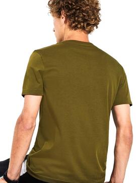 T-Shirt Lacoste Sport Croco Camo Vert Homme