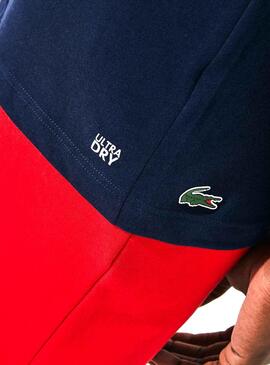 T-Shirt Lacoste Sport Court de tennis marine Homme