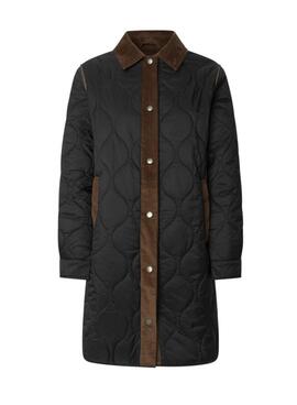 Manteau matelassé Pepe Jeans Paola noir pour femme
