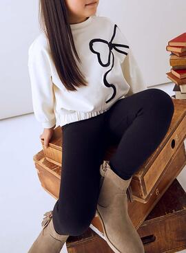 Ensemble Mayoral legging et sweat à capuche avec nœud pour fille