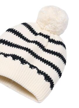 Ensemble Mayoral bonnet et écharpe à rayures blanches pour fille