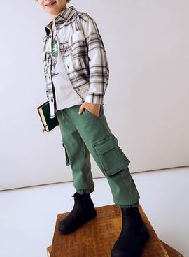 Pantalon cargo Mayoral soft verde pour garçon