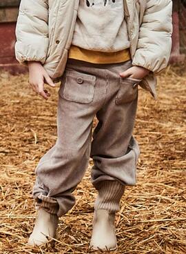 Pantalon Mayoral en velours côtelé beige pour fille