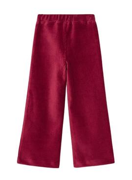 Pantalon Mayoral en velours cotelé grenat pour fille.