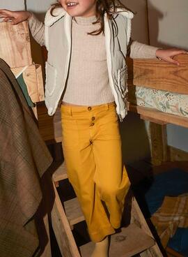 Pantalon Mayoral en serge jaune pour fille