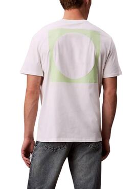 T-shirt Calvin Klein cercle blanc pour homme