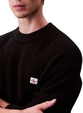 Maillot Calvin Klein Waffle noir pour homme
