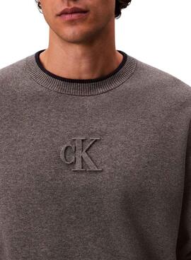 Maillot Calvin Klein Logo gris pour homme