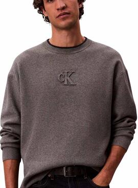 Maillot Calvin Klein Logo gris pour homme