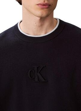 Maillot Calvin Klein Logo marine pour homme
