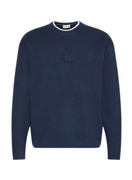Maillot Calvin Klein Logo marine pour homme