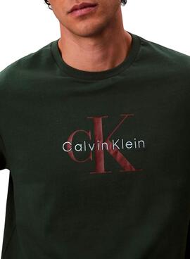 Maillot Calvin Klein Monologue vert pour homme