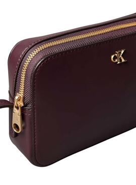 Sac Calvin Klein Monogramme grenat pour femme