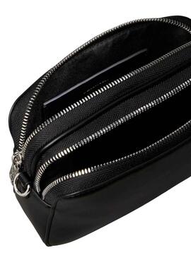 Sac à main Calvin Klein double fermeture éclair noir pour femme
