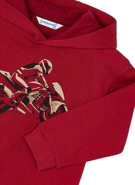 Sweat-shirt graphique bordeaux Mayoral pour garçon