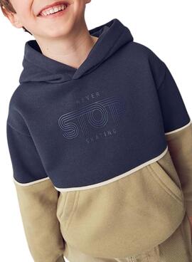 Sweat-shirt Mayoral marine contrasté pour garçon