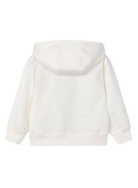 Sweat à capuche blanc Mayoral pour garçon
