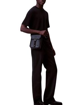 Sac Calvin Klein Reporter Cargo avec rabat noir pour homme