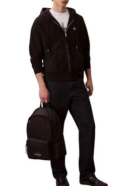 Sac à dos Calvin Klein monogramme noir en nylon pour homme