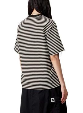 Maillot Carhartt Verner à rayures rose et noir pour femme