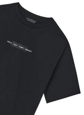 T-shirt Mayoral en relieve negro para niño