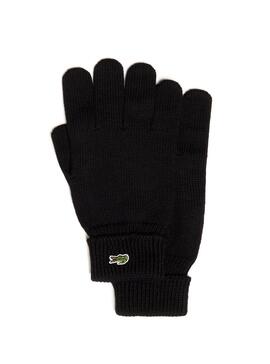 Gants Lacoste En Laine Noir Pour Homme