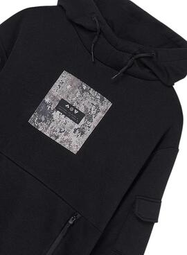 Sweat-shirt Mayoral noir à contraste pour garçon