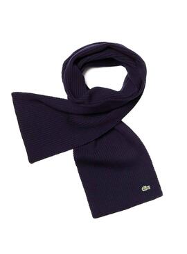Echarpe Lacoste Tricot Marine Pour Homme