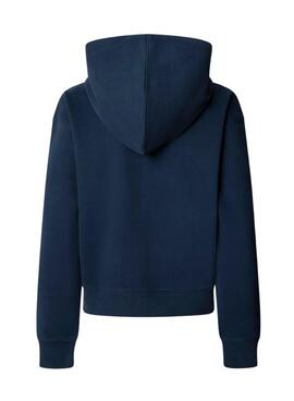 Sweat à capuche et fermeture éclair Pepe Jeans Babi marine pour femme