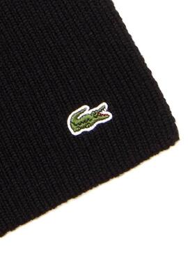 Lacoste Tricot Echarpe Noir Pour Homme