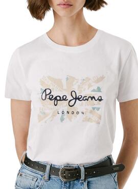 T-shirt Pepe Jeans Babu blanc pour femme