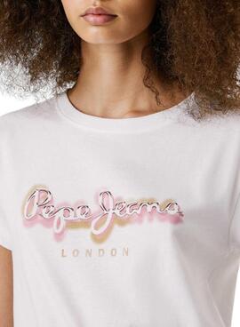 T-shirt Pepe Jeans Becky blanc pour femme